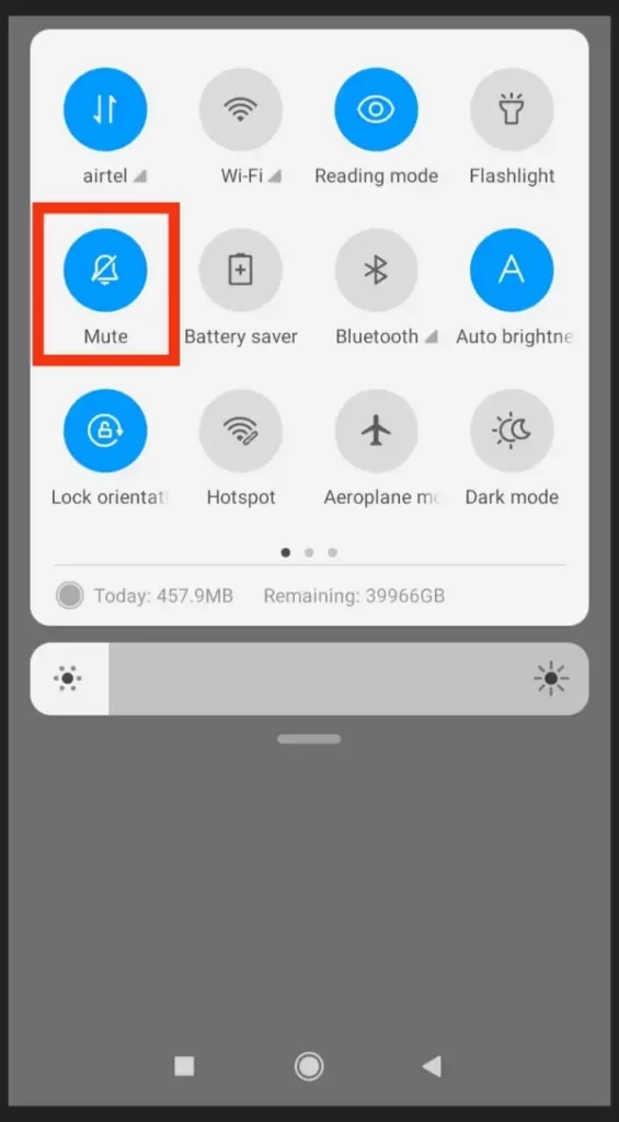control centre of mi phone