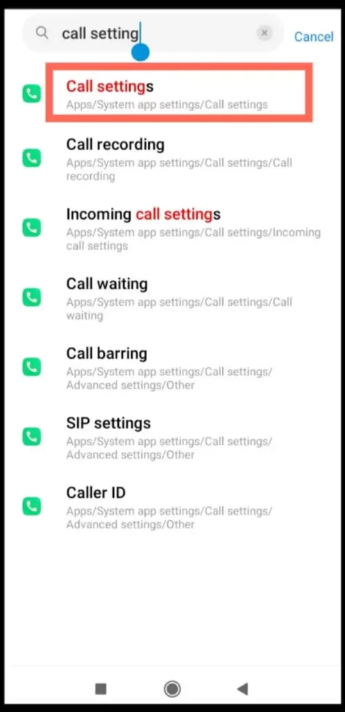 settings in mi