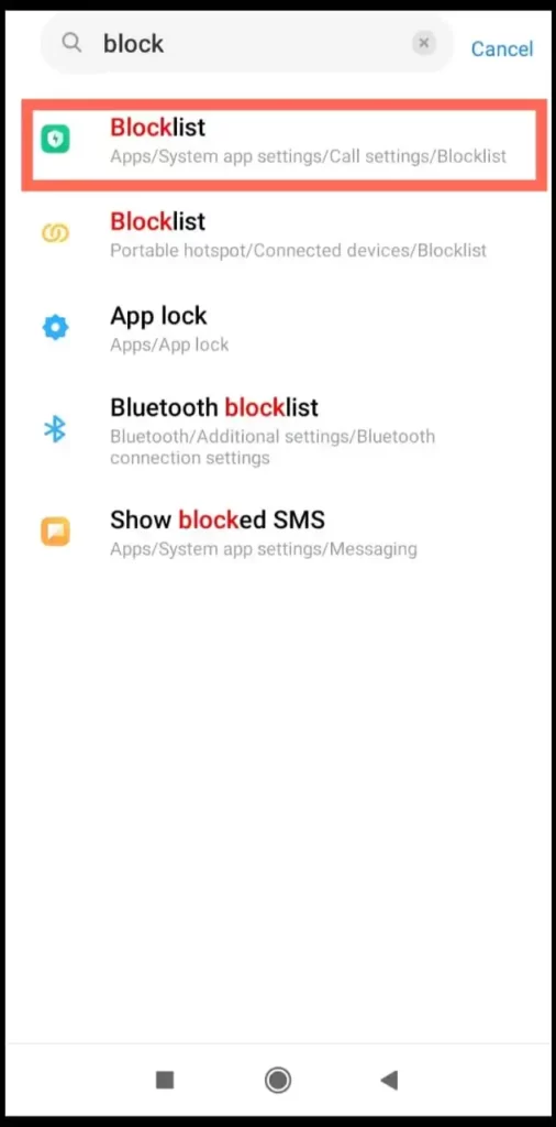 settings of mi phone