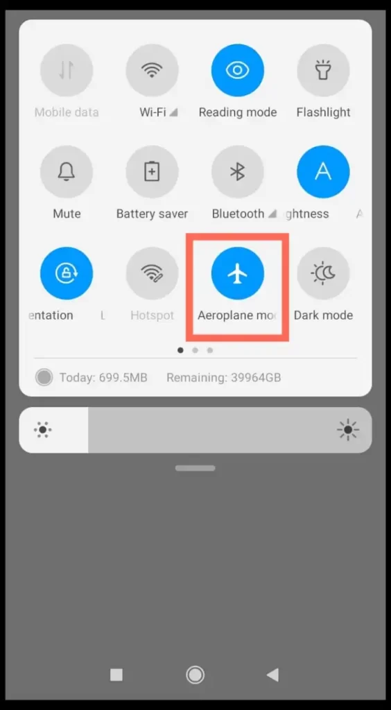 control centre of mi phone